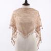 Mesh Lace Tassel Shawl Triangle Scarf Multifunctional Decorative Head Wrap Lightweight Single Layer Breathable Bridal Veil