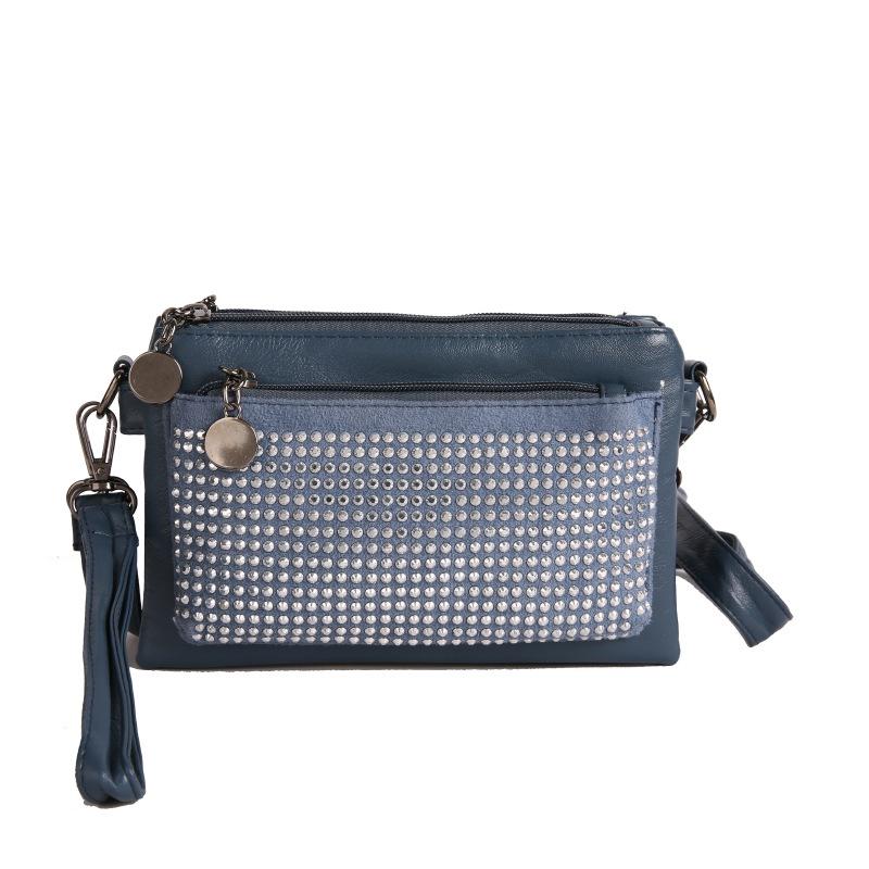 Women's Small Square Bag With Diamonds Shoulder Crossbody Bag