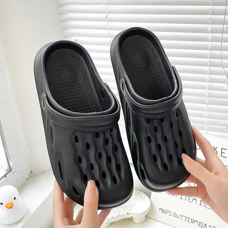 Neue Rafting-Schuhe Hausschuhe Damen Sommer einfarbige Lochsandalen rutschfest Oberbekleidung Dual-Use Strand coole Hausschuhe