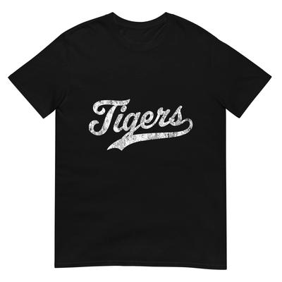 Tigers Maskottchen T-Shirt Vintage Sportname Design T-Shirt