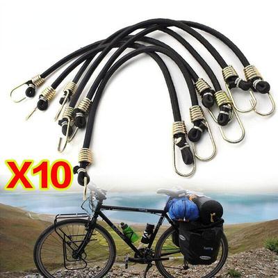 10Pcs Elastic Bungee Cords Packaging Belt Straps With Hook Luggage Rope