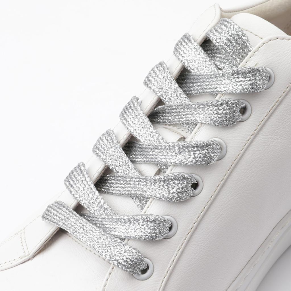 Pearlescent Colorful Shoelaces Flat Double-layer Shoelaces