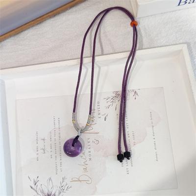 Natural Amethyst Safety Buckle Necklace