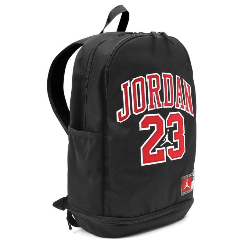 Jordan Polyester Backpack Medium Size Unisex Black & Red Jordan JD2323008GS-001