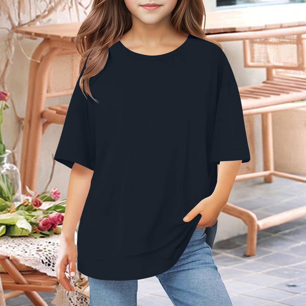 Tricou cu mânecă scurtă cu imprimeu pentru copii și fete, tricouri pentru copii, 1-12 ani