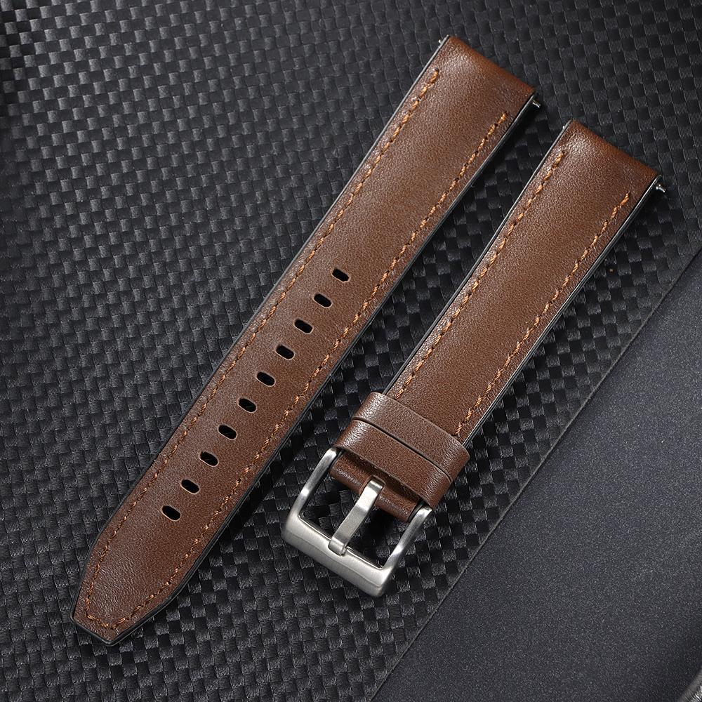 20mm 22mm Watchband Leather Silicone Watch Strap Quick Release Universal Watch Band for Samsung for Men Women Replacement Belt