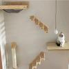 Wooden Cat Climbing Frame Wall Style Jumping Platform Wall Mounted  Cat Furniture Hanging On The Wall Cat Steps Climbing Toys