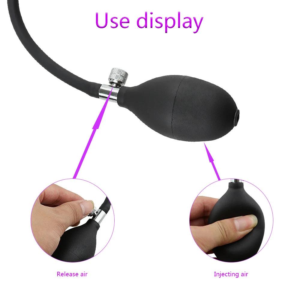Female Sex Toys Oversized Inflatable Giant Anal Plug Adult Toys Dildo Pump Anal Dilator Expandable No Vibrator Anal Plug