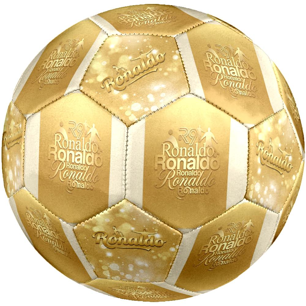 Ronaldo's Golden Ronaldo Legacy Soccer Ball Size 5 Football Machine Sewn Indoor/Outdoor Universal Football Surprise Collection Gift