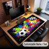 Soccer Theme Custom Mouse Pad Personalized With Name Text Customized Desk Mat For Office Home Decor