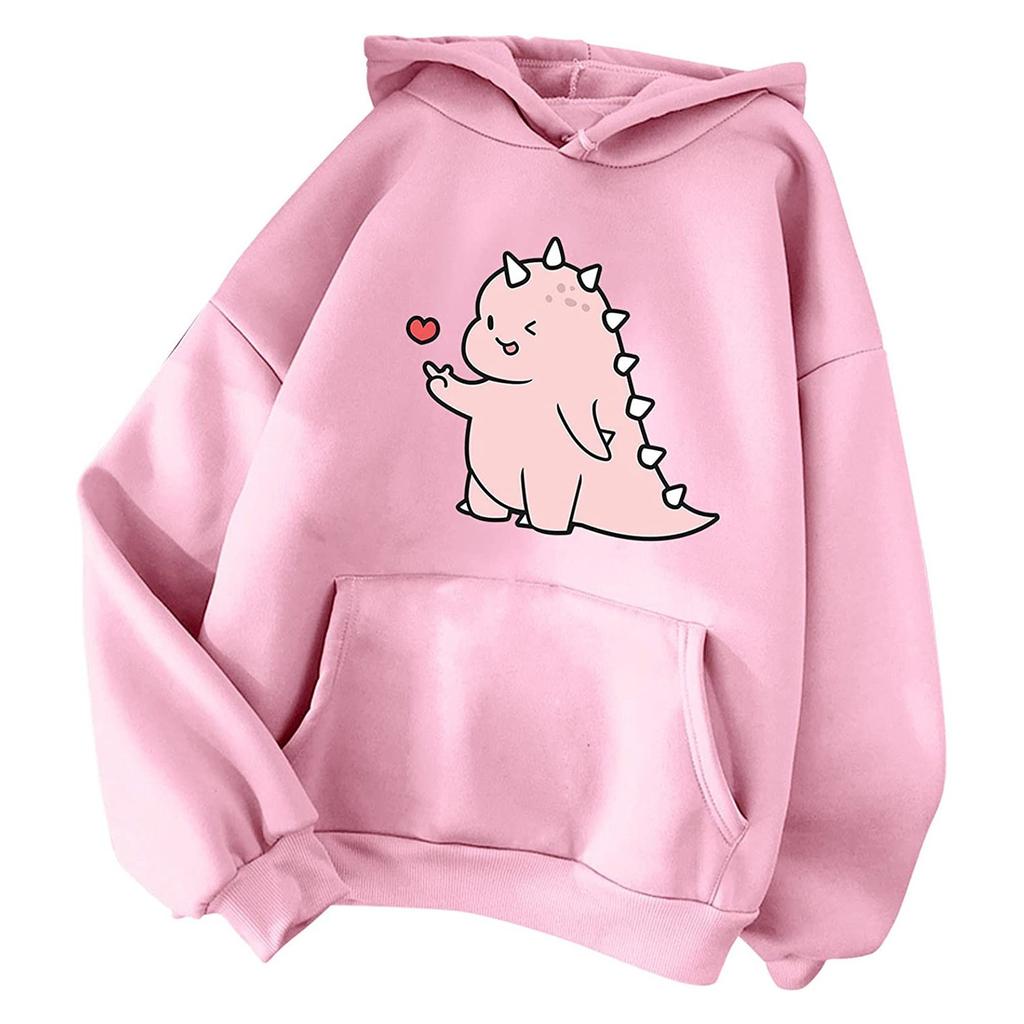 Dámská móda Ležérní Zábavný potisk mikina s kapucí Volný pulovr Sportovní topy