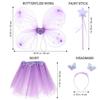 CALLARON Fairy Cosplay Set Angel Wings Cosplay Kids Lovely Angel Angel Wings Angel Ring Heart Stick Costume Accessories Unisex Purple 42x33cm Purple