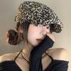 Fashion Retro Leopard Print Cap Baker Peaked Adjustable Leopard Beret Comfortable Painter Hat Spring Summer Autumn Winter