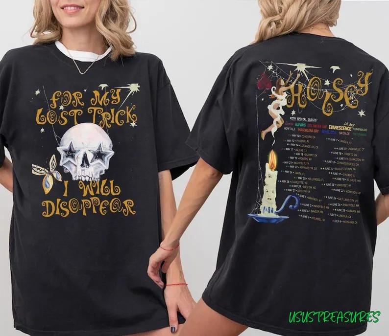 

Винтажная футболка Halsey For My Last Trick Tour 2025 с двусторонним принтом, футболка Halsey Tour L