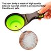 Collapsible Pet Scoop Silicone Measuring Cup with Sealing Clip 2 in 1 Multi-Function Scoop Bowls for Dog Cat Food Water