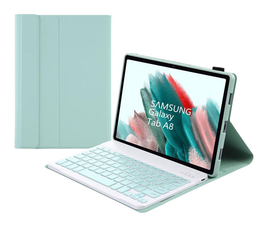 10.5" Samsung Tab A8 X205/X200 Wireless Bluetooth Keyboard Leather Case - Cross-border Shipping