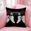 Synth Pop British Band DDepeche MMode Cushion Cover Pillowcase Short Plush Invisible zipper Room Sofa Cushion Cover