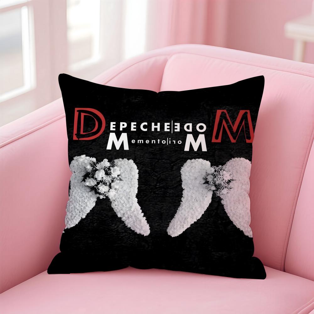 Synth Pop British Band DDepeche MMode Cushion Cover Pillowcase Short Plush Invisible zipper Room Sofa Cushion Cover