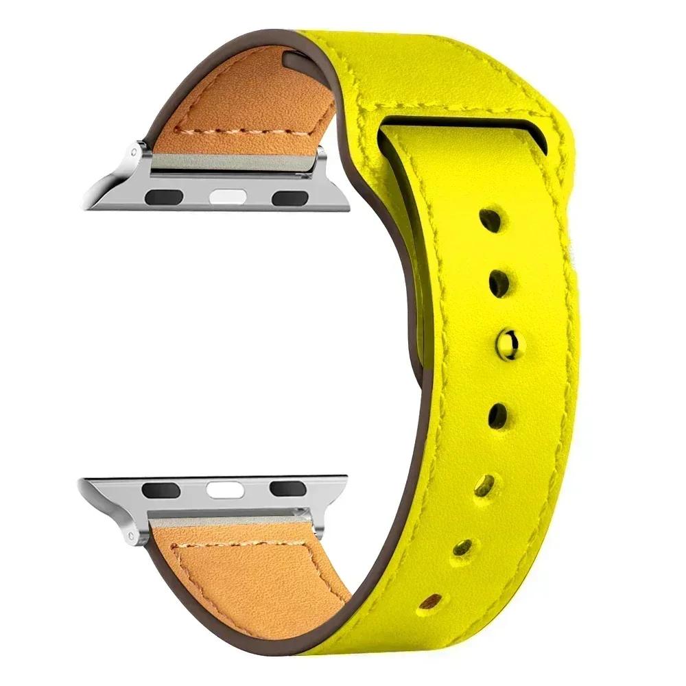 Sport Loop Leather Band For Watch Straps 41mm/45mm 42mm 46mm 40-44mm Bracelet iWatch Series 10 9 8 7 4 5 6 Se Ultra 2 49mm