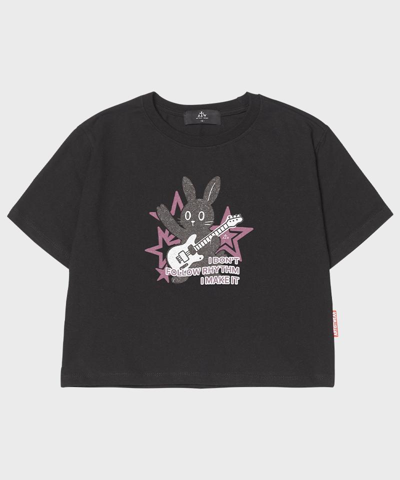 ARTISTWEAR [Atw] Bunny Pop Crop Short Sleeve Tee