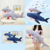Adorable 80cm Soft Plush Great White Shark Doll Perfect For Children Gift And Decor