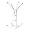 Multi Hook Metal Coat Hat Rack Tree Stand Clothes Bag Hanger Organizer for Home Bedroom (White)