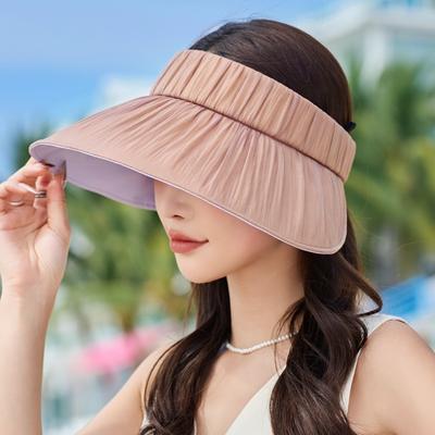 Empty Top Sun Hat Sunscreen Face Mask Sun Hat Female Cycling Big Edge Uv Protection Hat Manufacturer