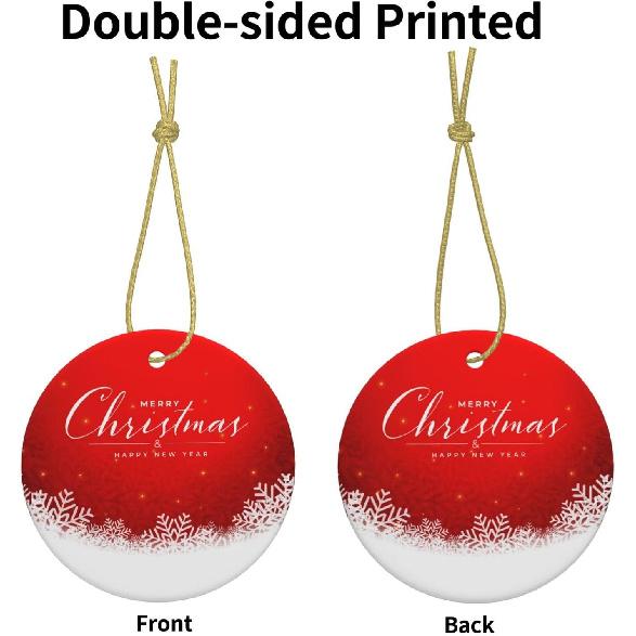Christmas Ornament Merry Christmas Snowflakes Christmas Tree Ornaments Christmas Decoration for Xmas Ornaments Hanging Decorations Ceramic Ornament