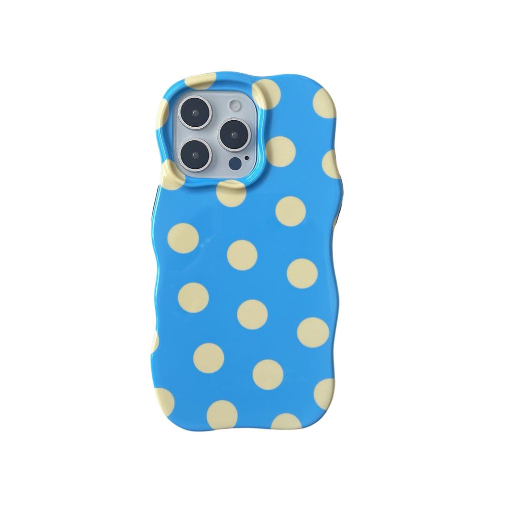 Candy Color Polka Dot Compatible with iPhone 16 Pro Max Apple 17 Phone Case 15/14 Two-in-One Wave Film