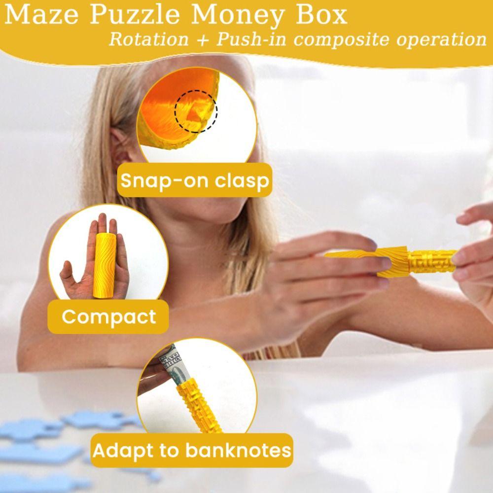 Assembly Puzzle Piggy Bank Plastic Maze Money Holder Money Maze Puzzle Box  Girls Boy