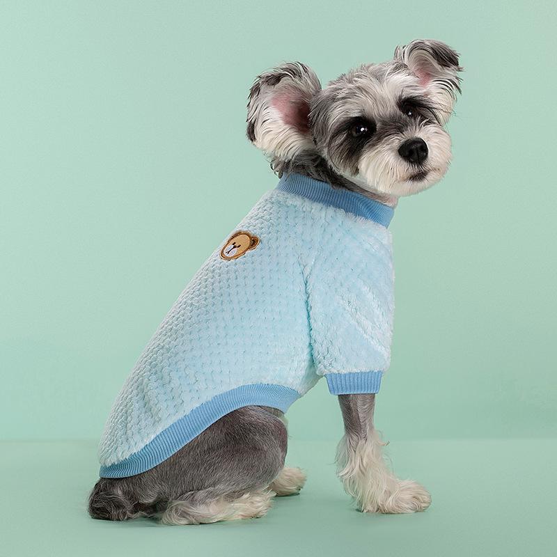 Rainbow Striped Fleece Jacket for Pets - Autumn and Winter Warmth for Cats and Small Dogs