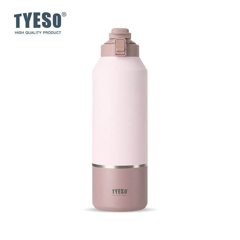 Tyeso New Large-Capacity Thermos Cup for Outdoor Sports and Travel, Portable Water Bottle with Handle for Direct Drinking