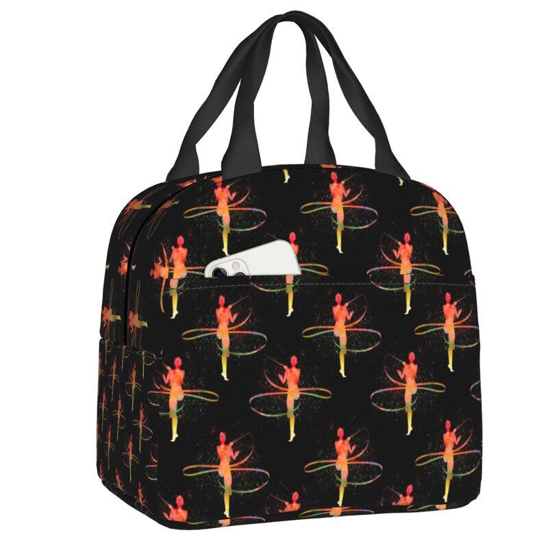 Dance Rhythmic Gymnastics Insulated Lunch Bag for Women Resuable Cooler Thermal Lunch Box Beach Camping Travel