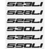 Voiture 3D ABS coffre 523Li 525Li 528Li 530Li 535Li lettres Logo Badge emblème autocollant pour BMW série 5 E39 E60 E61 F10 F11