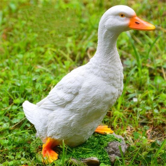 Dekorative simulierte Ente Verblassfest Langlebig Brunnen Landschaftsgestaltung Entenstatue für Hof