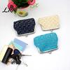 Cute Lace Coin Pouch Women Purse, Mesh Small Change Kiss Fabric Wallet Lock Closure for Coins Cash Cards Lipstick Retro Style Purse