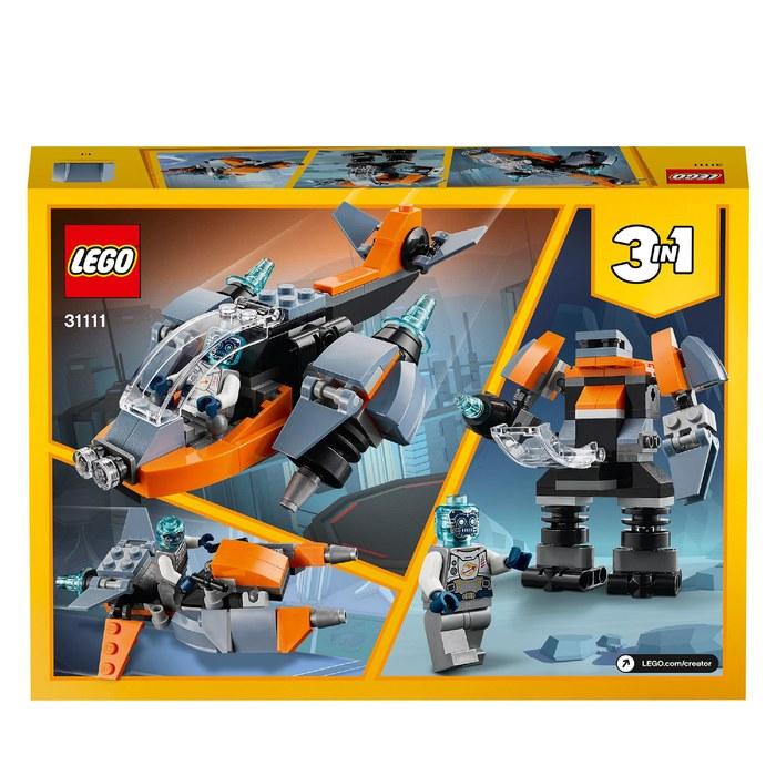 LEGO Creator Cyber Drone 31111 – Toy Block Set – Airplane – 6+ Years – Gray/Black/Orange