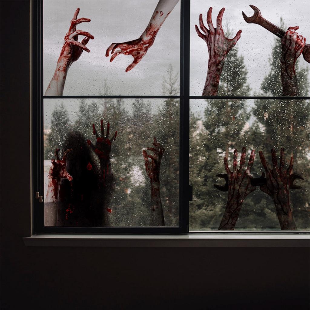 Halloween Wall Stickers, Female Blood Jewelry, Bedroom Flat Stickers Dimensional Wall Sticker Window Decorative Sticker
