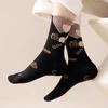 1/5 Pairs Women's Autumn Winter Mid Tube Socks Internet Famous Hot Item Instagram Trendy New Three-dimensional Cute Little Bear