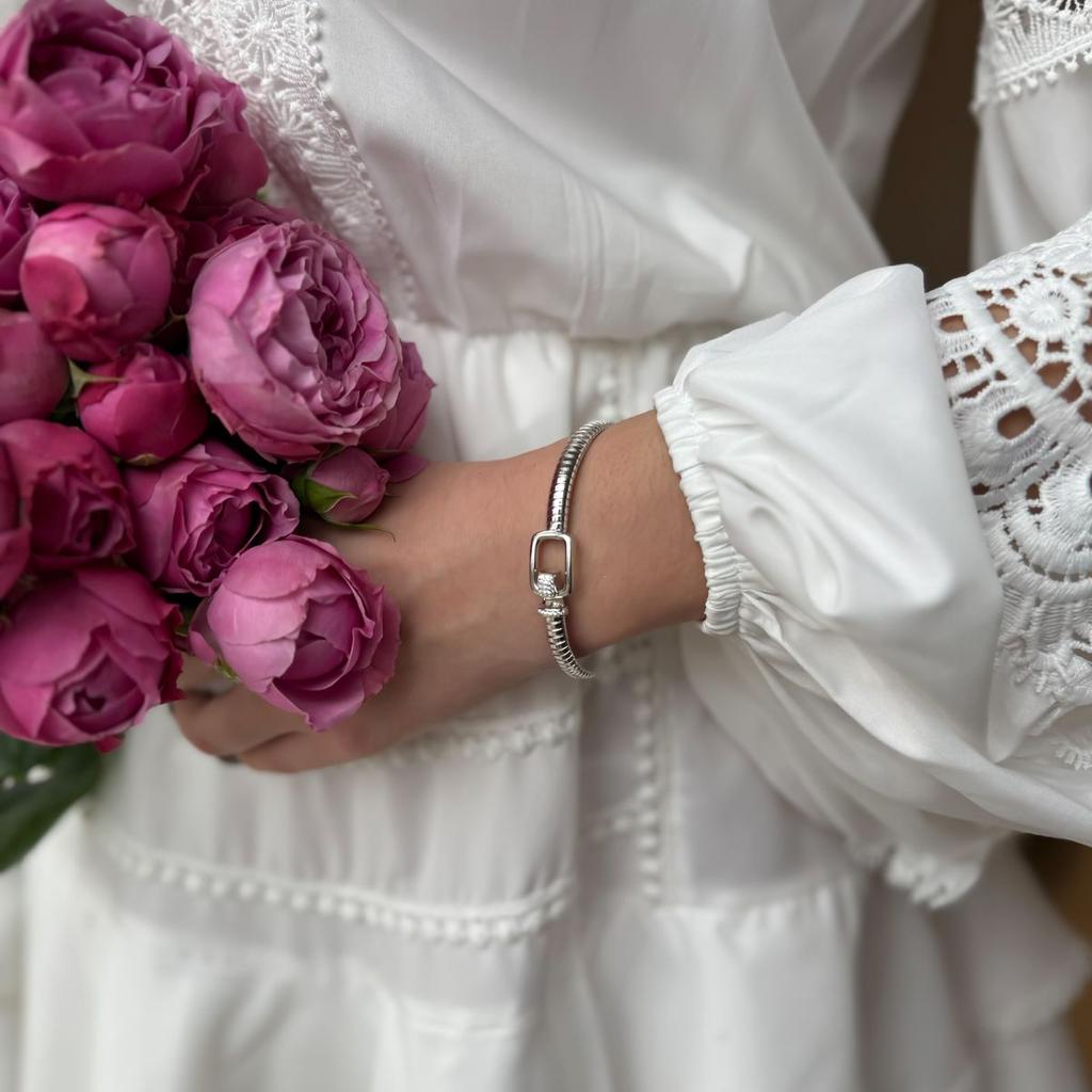 Серебряный браслет с без камней, вес изделия 14,88 гр (2175261)