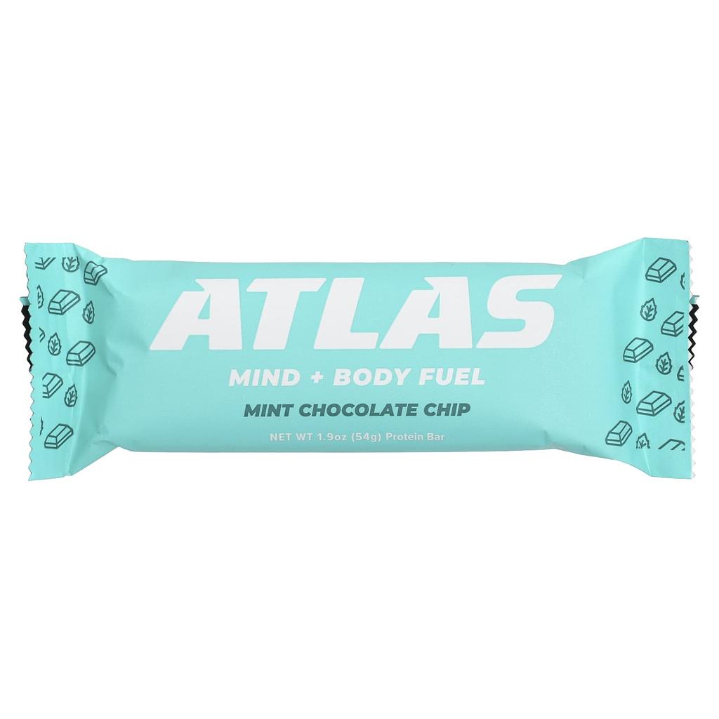Atlas Bar, Grass-fed Whey Protein Bar, Mint Chocolate Chip, 12 Bars, 1.9 oz (54 g) Each