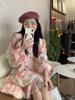 French Doll Collar Floral Dress Autumn New Niche Chic Design Skirt Loose Short Skirt Women
