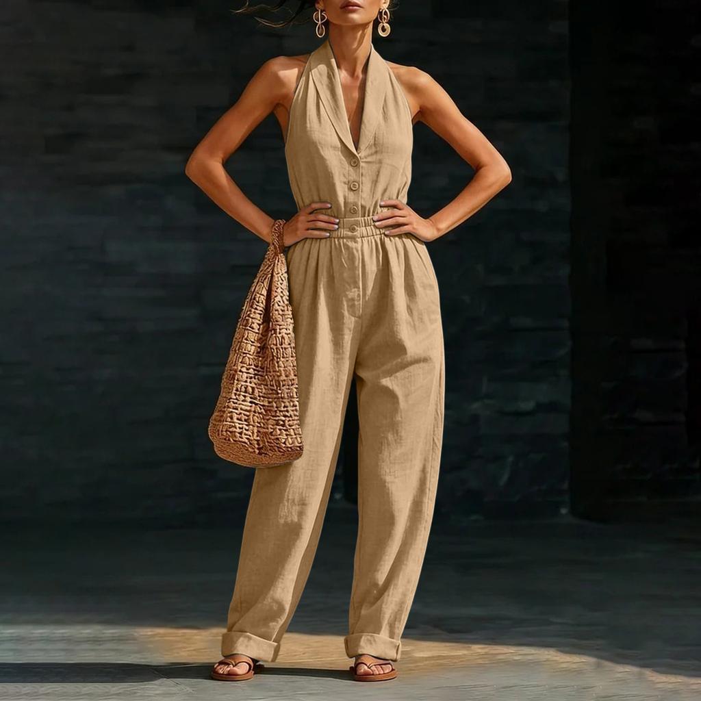 Mono de Color para Mujer, Elegante y Cómodo, sin Mangas