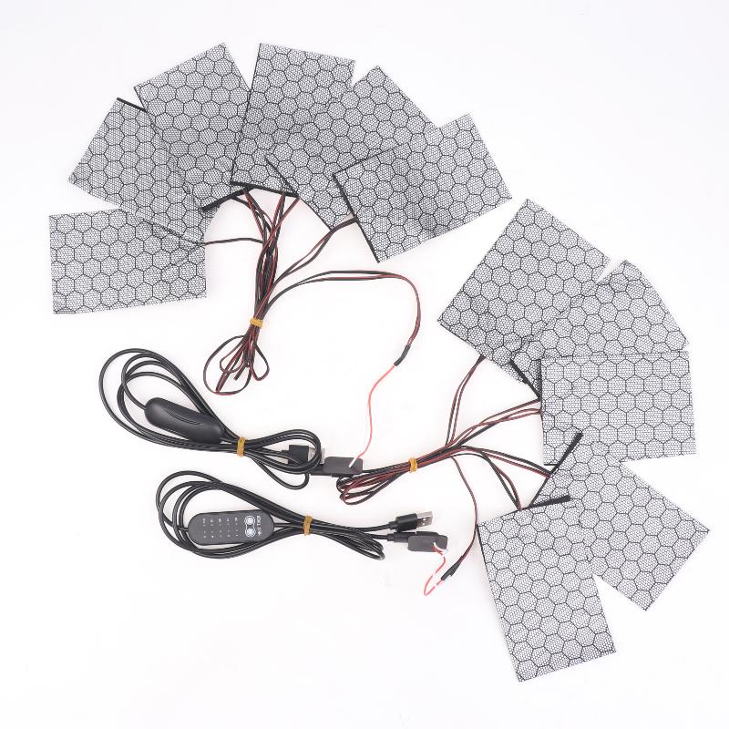 1 Set 1 To 3/5/6/7/8 Thermal Winter Heating Vest Pads Electric Cloth Heater USB Heating Pads Vest Heater For DIY Heated Clothing