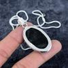 Black Onyx Gemstone Handmade 925 Sterling Silver Jewelry Pendant 2.05" M-2921