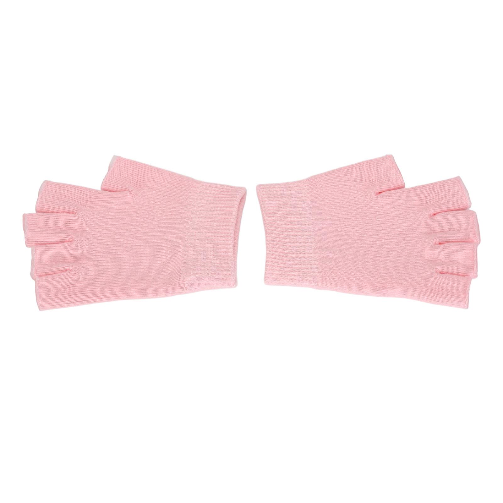 

1 пара полупальцевых гелевых перчаток для рук, увлажняющих, удаляющих потрескавшуюся кожу, многоразовые гелевые перчатки без пальцев