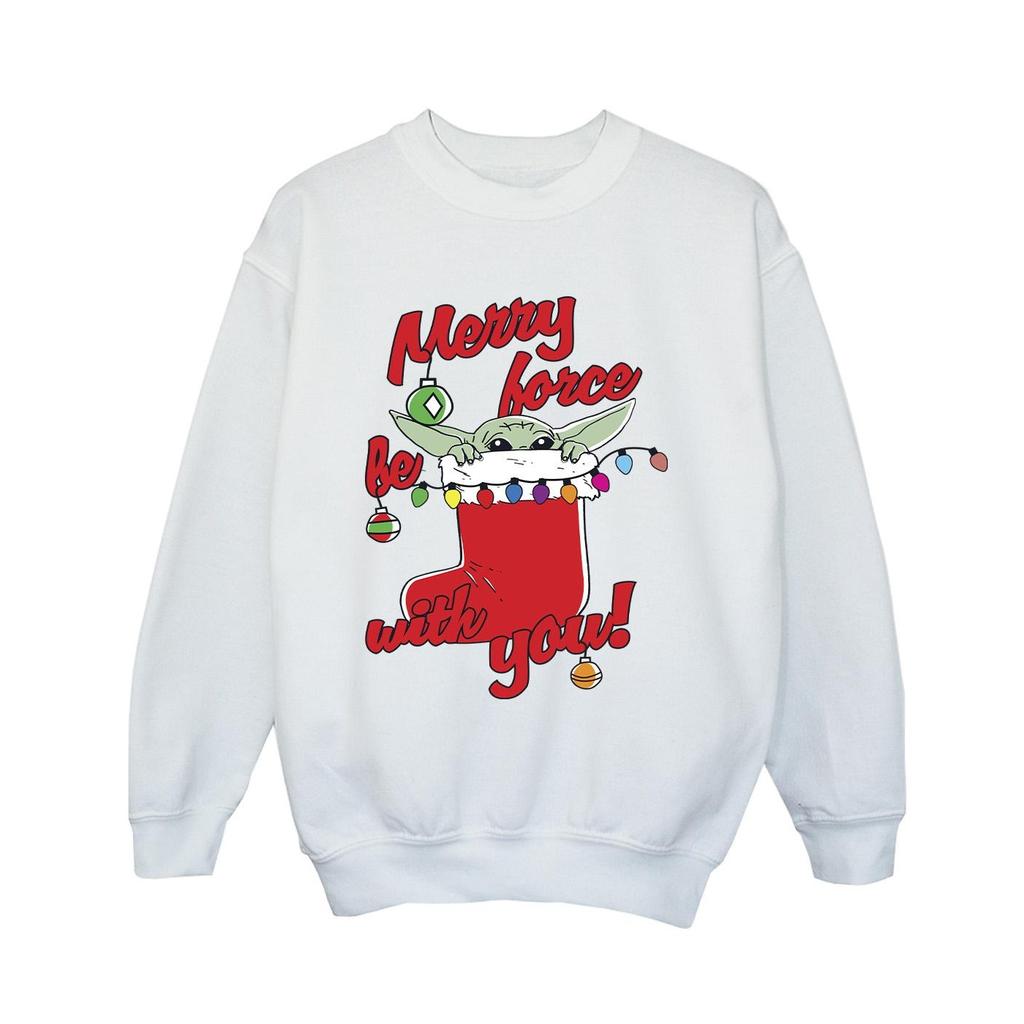 Star Wars Mandalorian Boys Merry Force Be With You Sweatshirt