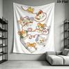 Hamtaro Wall Tapestry Aesthetic Wall Hanging Printed Fabric Blanket Decorative Tapestries for Bedroom Living Room Home Decor