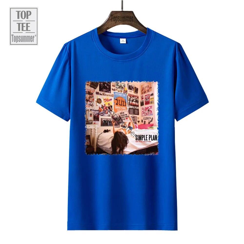 Ge allt! Album T-shirt Simple Plan Turné T-shirt Tonåringar Sommarmode Oversized T-shirts Pojke Flicka Grafiska Tryck T-shirts
