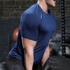 Men Thin Ice Silk Tops Running Short-sleeved Sports T-shirt Gym Fitness Muscle Training Sweatshirt Dry Fit Tight Tracksuits